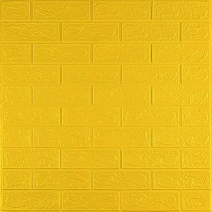 3D панель самоклеюча 700х770х3мм цегла Жовта (010-3) SW-00001894