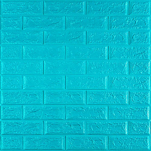 3D панель самоклеюча 700х770х5мм цегла Бірюза (002-5) SW-00000084