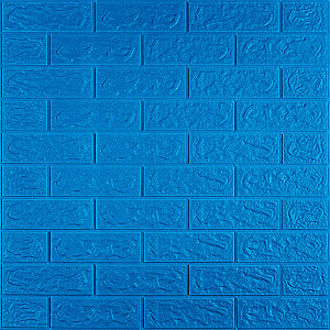 3D панель самоклеюча 700х770х5мм цегла Синій (003-5) SW-00000154
