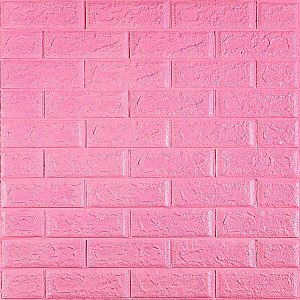 3D панель самоклеюча 700х770х5мм цегла Рожевий (004-5) SW-00000143