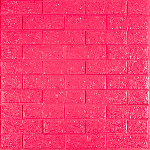 3D панель самоклеюча 700х770х5мм цегла Малинова-червона (108-5) SW-00001364