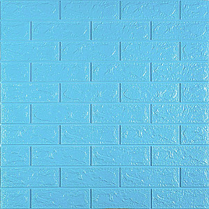 3D панель самоклеюча 700х770х5мм цегла Блакитна (005-5) SW-00000297