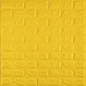 3D панель самоклеюча 700х770х7мм цегла Жовтий (010-7) SW-00000049