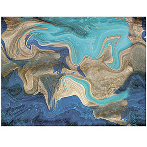 Самоклеюча вінілова плитка набір (6 рулонів) 3600х2800х2мм Блакитний SW-00001449