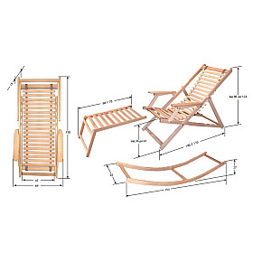 Шезлонг+ підніжка + гойдалка, Berest Меблі