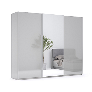 Шафа-купе 2,5м (*Двері Глянець/Дзеркало*), Спальня Мегі, Міромарк, MG-25-GG