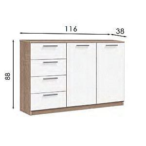 Комод 4+2А, Modern БЦ