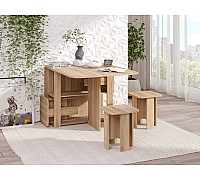 Письмовий стіл-книжка 7+4 табурети, Пехотін