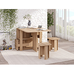 Письмовий стіл-книжка 7+4 табурети, Пехотін