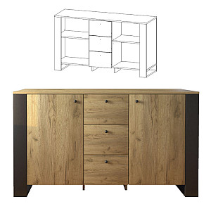 Комод 2д3ш Олд вуд Сокме