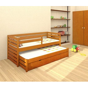 Ліжко односпальне з додатковим висувним спальним місцем Сімба Дрімка