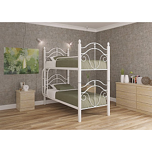 Ліжко двоярусне Діана на дерев’яних ніжках Метал-дизайн