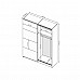 Шафа-купе Асті 1.5х2.1м. (Дуб Крафт/Глянець Білий), Міромарк