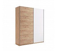 Шафа-купе Асті 1.5х2.1м. (Дуб Крафт/Глянець Білий), Міромарк