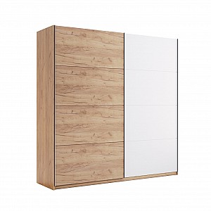 Шафа-купе Асті 2.0х2.1м. (Дуб Крафт/Глянець Білий), Міромарк, AS-20-WB