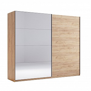 Шафа-купе Асті 2.5х2.1м. (Дуб Крафт/Дзеркало), Міромарк