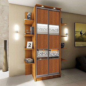 Шафа-купе 2д (2 шт. комбі № 5 дсп горіх) Mebel Star