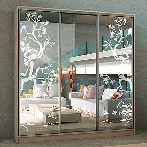 Шафа-купе 3д (2 шт. худ. мат. № 227, 1 шт. дзеркало) Mebel Star