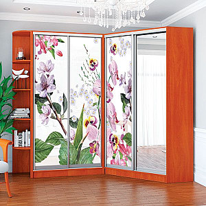Шафа-купе кутова (3 шт. фотодрук е 390, 1 шт. дзеркало) Mebel Star