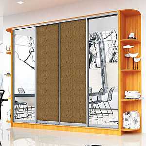 Шафа-купе 4д (2 шт. мдф лак лаванда бронза, 2 шт. дзеркало) Mebel Star