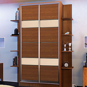 Шафа-купе 2д (2 шт. комбі № 6 горіх екко) Mebel Star