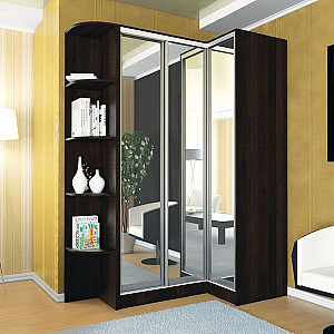 Шафа-купе кутова (3 шт. дзеркало) Mebel Star