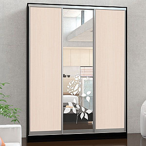 Шафа-купе 3д (2 шт. дсп дуб молочний, 1 шт. худ. мат. № 175) Mebel Star