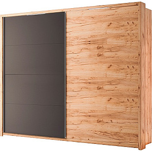 Шафа купе 2,5м (Двері Дуб Крафт/Мат Лава), Спальня Луна, Міромарк, LN-21-LV 