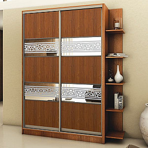 Шафа-купе 2д (2 шт. комбі № 5 дсп горіх екко) Mebel Star