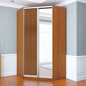 Шафа-купе кутова (1 шт. дсп горіх екко, 1 шт. дзеркало) Mebel Star