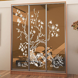 Шафа-купе 3д (3 шт. дзеркало бронза худ. мат. № 302) Mebel Star