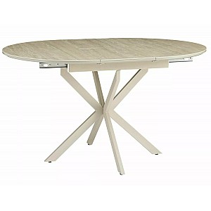 Стіл GASTON CERAMIC 100(135)*100 травертин/кашемір