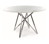 Стіл MURANO стіл білий/хром каркас д.120
