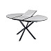 Стіл GASTON CERAMIC 100(135)*100 білий/чорний
