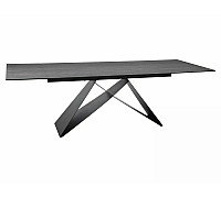 Стіл WESTIN CERAMIC 160(240)*90 світло-сірий PIETRA DI SAVOIA/чорний мат