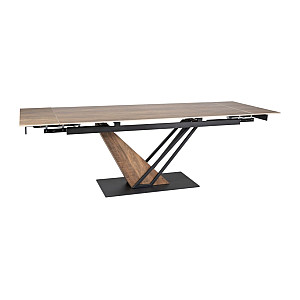 Стіл GENESIS LEGNO 180(240)*90 дуб/чорний/дуб