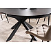 Стіл PORTO CERAMIC 120(160)*120 тем.сірий ефект мармуру/чорний мат