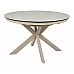 Стіл PORTO CERAMIC 120(160)*120 бежевий травертин/кашемір