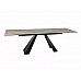 Стіл SALVADORE CERAMIC 160(240)*90 бежевий ONICE ORO/чорний мат