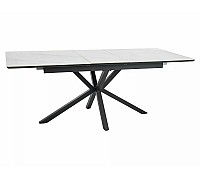 Стіл LOGAN CERAMIC 160(200)*90 білий/чорний мат