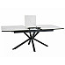 Стіл LOGAN CERAMIC 160(200)*90 білий/чорний мат