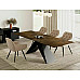 Стіл WESTIN CERAMIC 160(240)*90 коричневий OSSIDO BRUNO/чорний мат