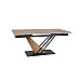 Стіл GENESIS LEGNO 160(220)*90 дуб/чорний/дуб