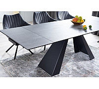 Стіл SALVADORE CERAMIC II темно-сірий CORSO GREY /чорний мат 120(180)X80