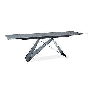 Стіл WESTIN II чорний ефект каменю/чорний мат (160-240)X90