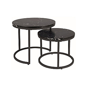 Журнальний столик AMARO чорний (ефект мармуру)/чорний (к-кт)