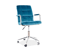 Крісло поворотне Q-022 VELVET бірюза BL.85