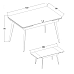 Стіл OSLO CERAMIC 120(180)*80 білий глянець/чорний каркас