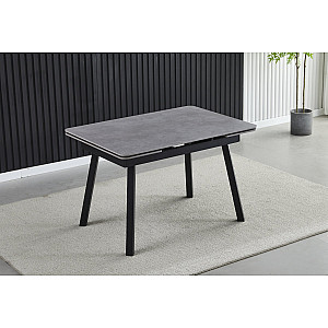 Стіл MADRID CERAMIC 120(180)*85 grigio latte matt/чорний каркас