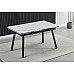 Стіл MADRID CERAMIC 140(200)*85 білий глянець/чорний каркас